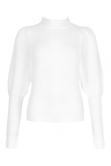 Textured Yarn Puff Sleeve Jumper